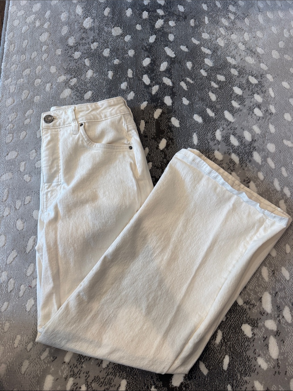 Kut from the Kloth White Wide Leg Jeans
